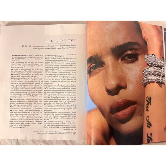 Harper's Bazaar Magazine  - October  2018 - Zoe Kravitz Unretouched - Picture 10 of 15